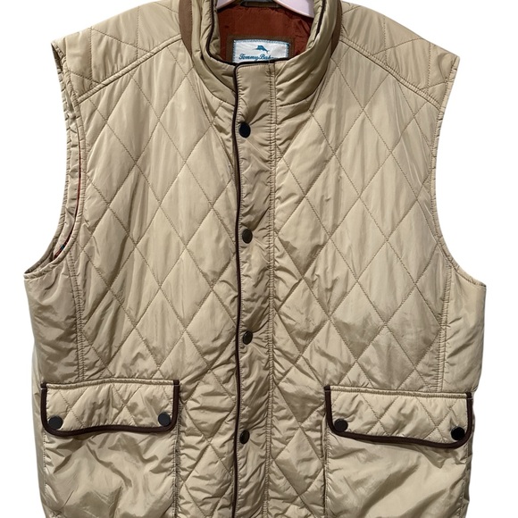 Vintage Tommy Bahama Quilted Beige  Hunting Vest XXL, lined - Picture 3 of 12